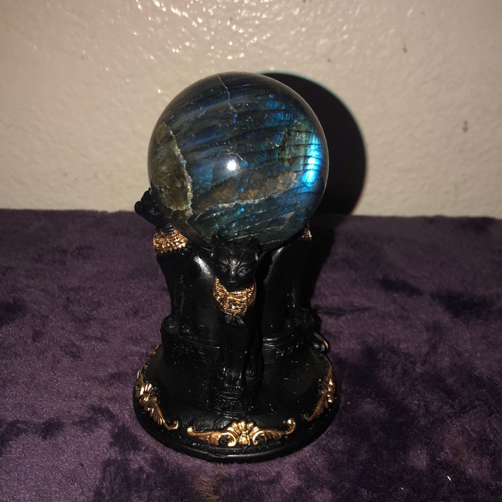Blue Flash Labradorite Sphere - 2”